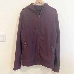 Lululemon City Sweat Full Zip Hoodie Mens XL Burgundy Plum Athletic Jacket